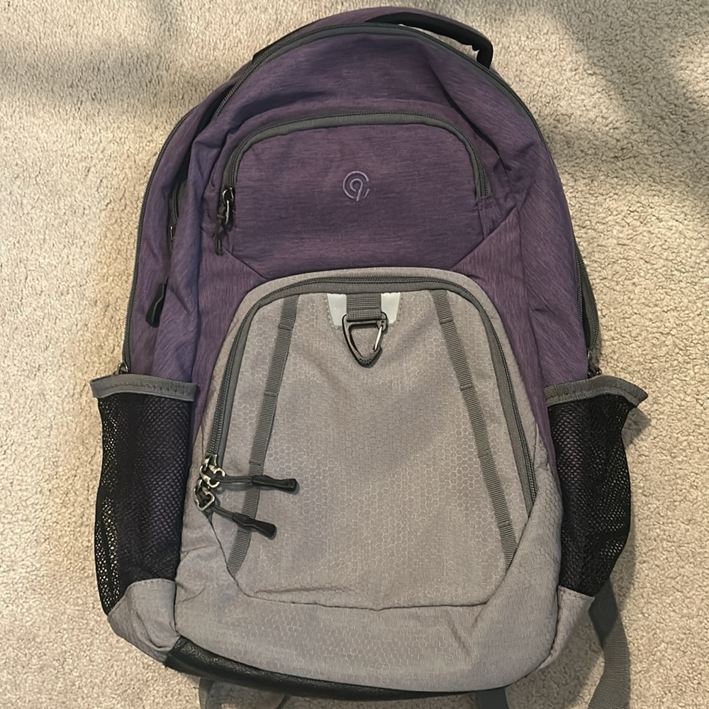 Purple, gray and Black backpack. In very good condition. - Picture 5 of 10